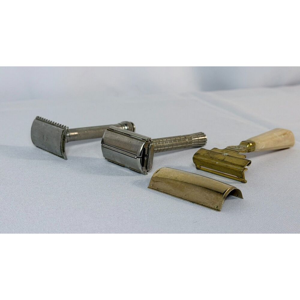 Vtg Schick Eversharp Razor Bakelite And More Lot 3 Made in USA Men Shaving